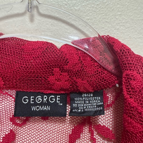 George Red Lace Top - Picture 4 of 5